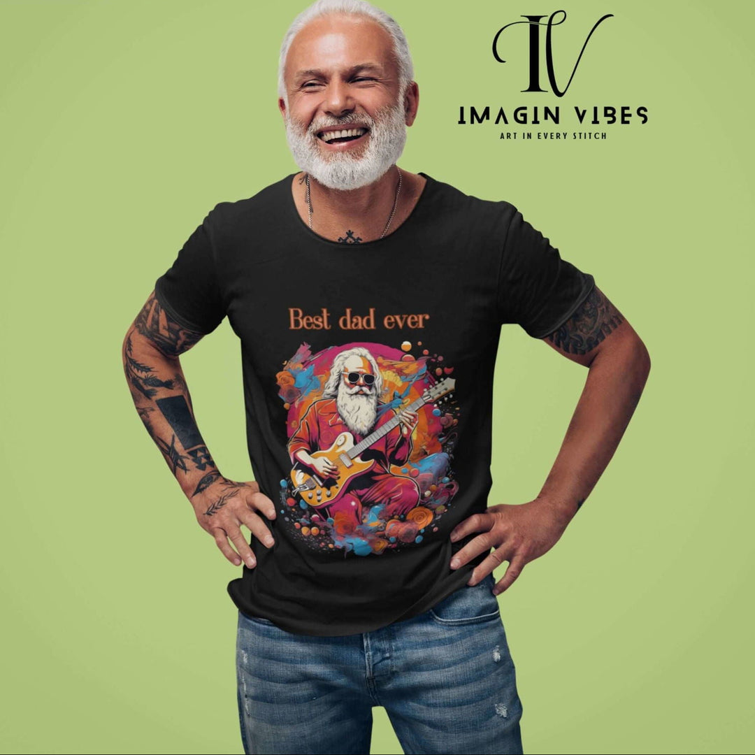 Guitar Dad Tee - Unisex Jersey Short Sleeve T-Shirt Printify Black XS