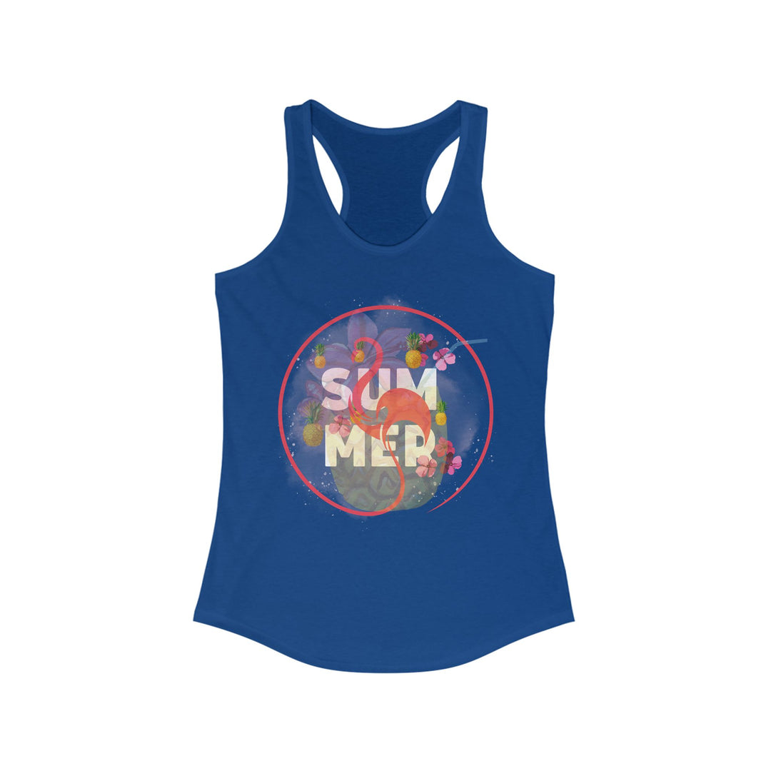 Women's Tank Top with Playful Summer Pineapple Tank Top Printify XS Solid Royal