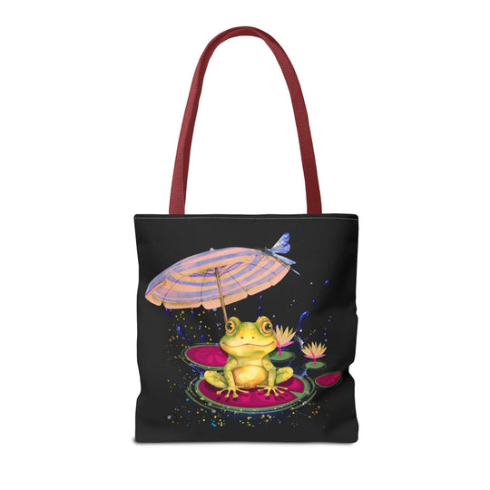 Whimsical Dreamy Frog Tote Bag Bags Printify