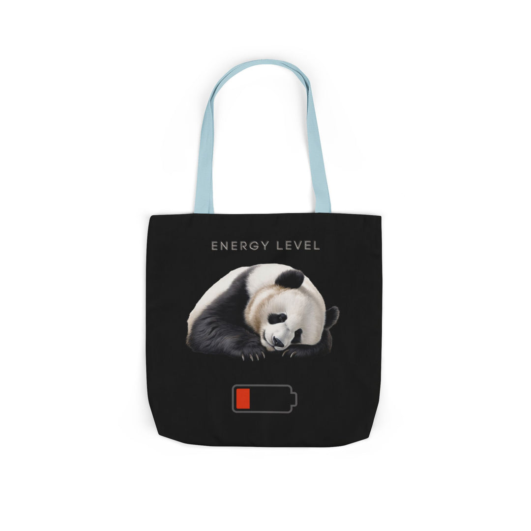 Canvas Tote Bag - Sleeping Panda Energy Level Low Accessories Printify 18" × 18'' Light blue
