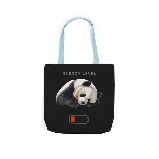 Canvas Tote Bag - Sleeping Panda Energy Level Low Accessories Printify 18" × 18'' Light blue