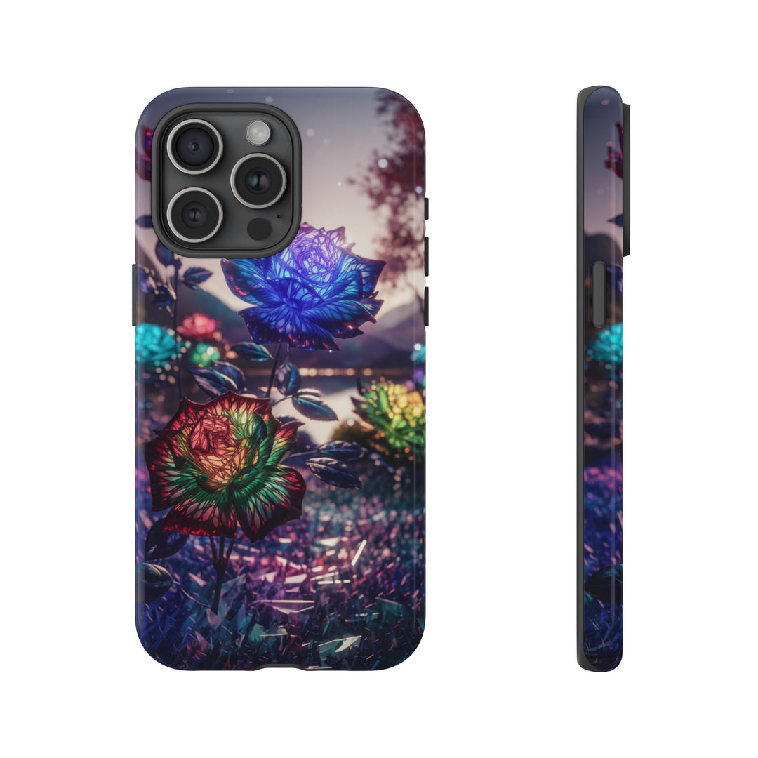 Phone Case - Surreal Glowing Roses Phone Case Printify iPhone 15 Pro Max Glossy