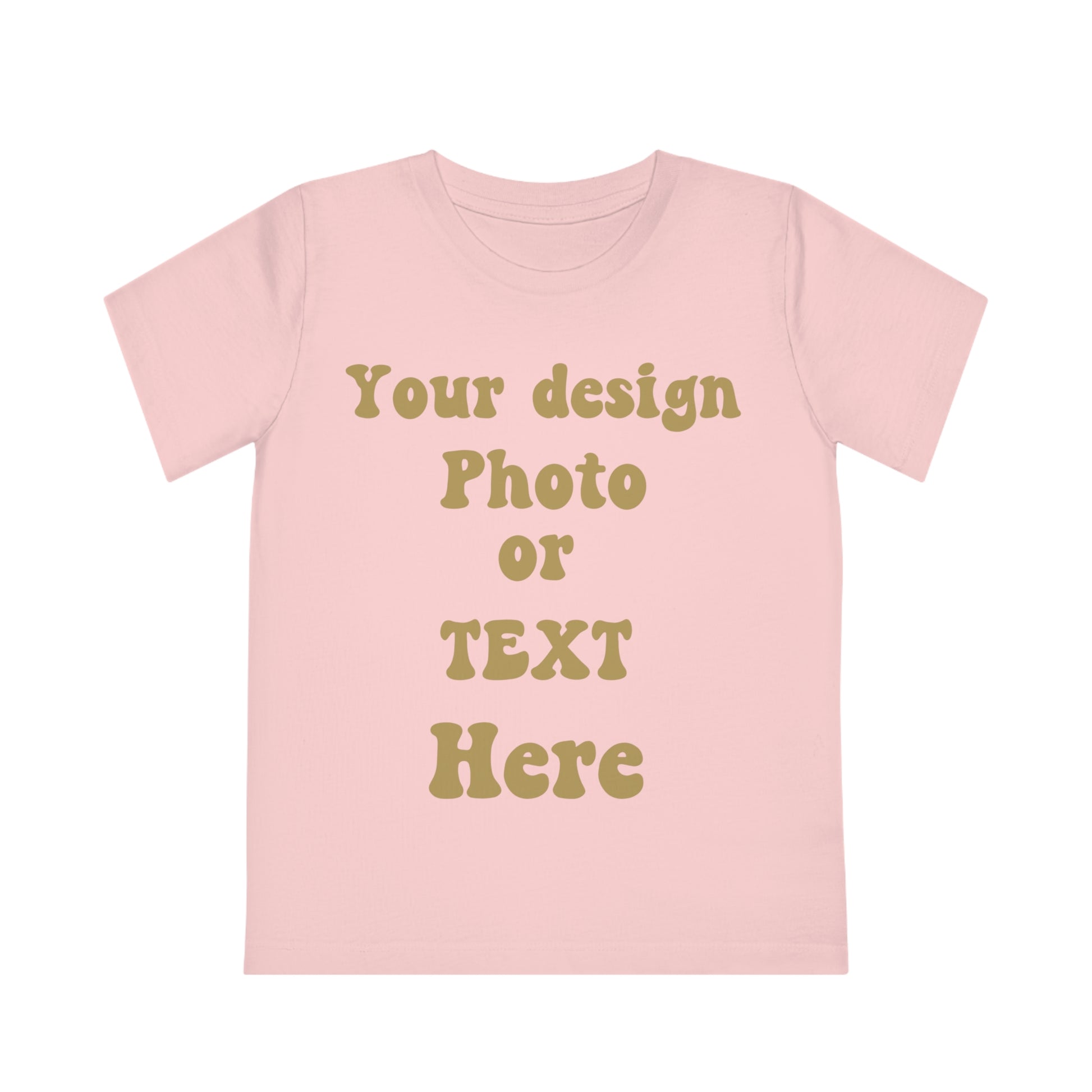 Kids' Personalized T-Shirt - Custom Children's Tee with Your Own Design Kids clothes Cotton Pink 3/4 Years 
