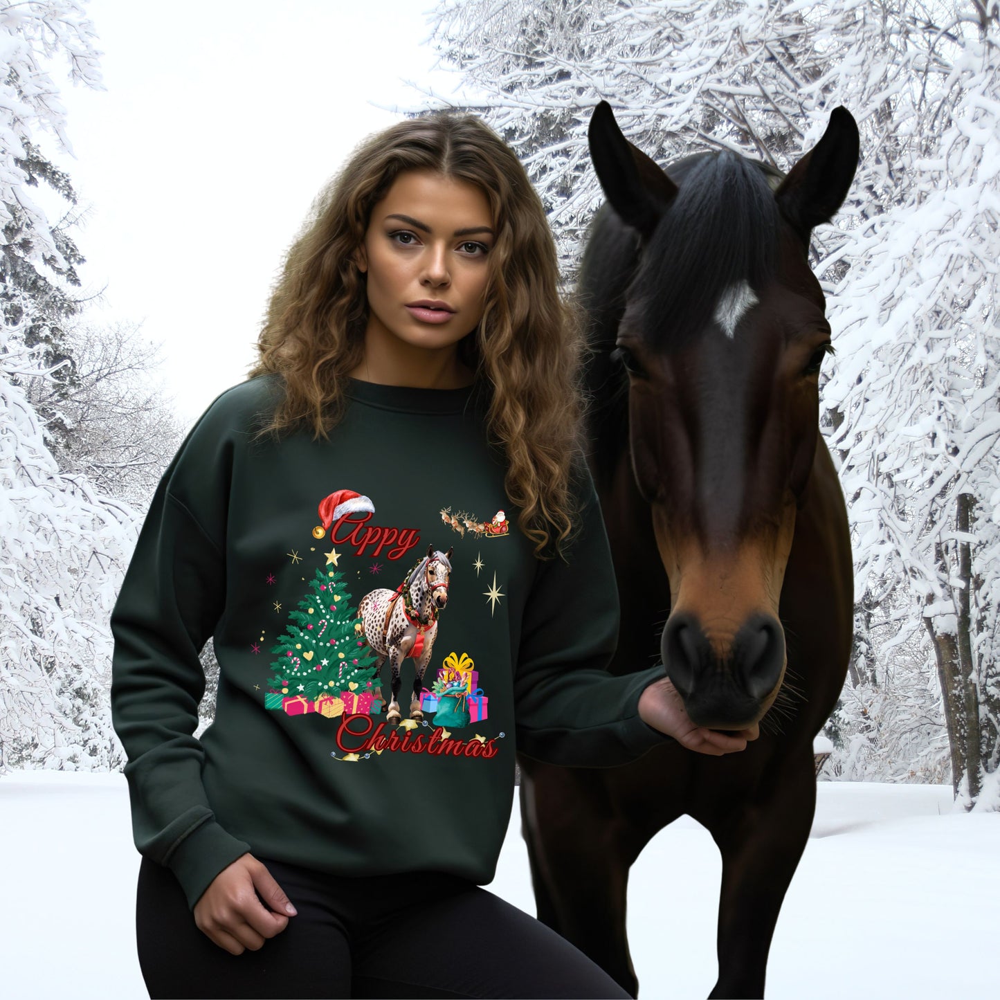 Appaloosa Sweatshirt, Appaloosa Lover Gift, Appy Christmas Sweatshirt   