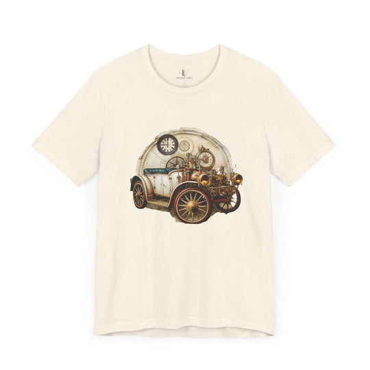 Steampunk Vintage Car T-Shirt T-Shirt Printify Natural S