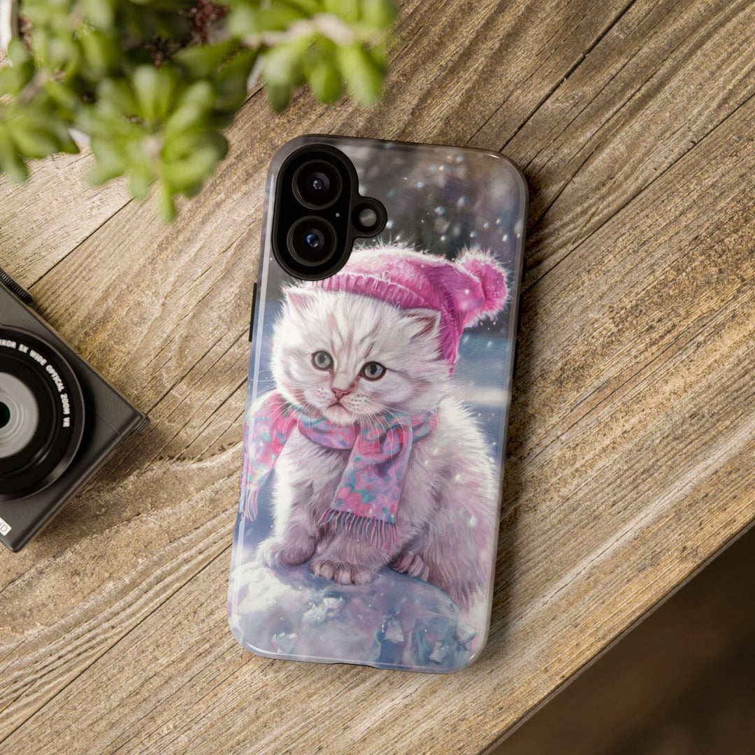 Phone Cases - Adorable Kitten Winter Phone Case Printify