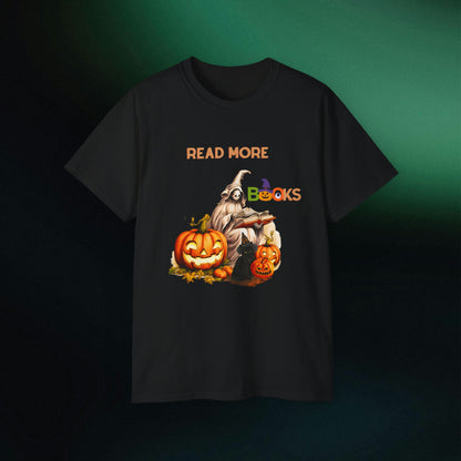 Ghosts Reading Books Halloween Tee | Unisex Ultra Cotton Classic Fit | Read More Books T-Shirt Black S 