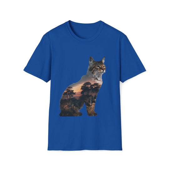 Bobcat Silhouette T-Shirt T-Shirt Printify Royal S