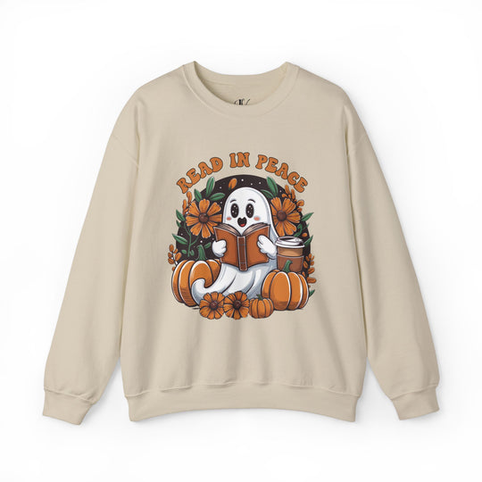 "Read In Peace" Cute Ghost Halloween Reader Sweatshirt