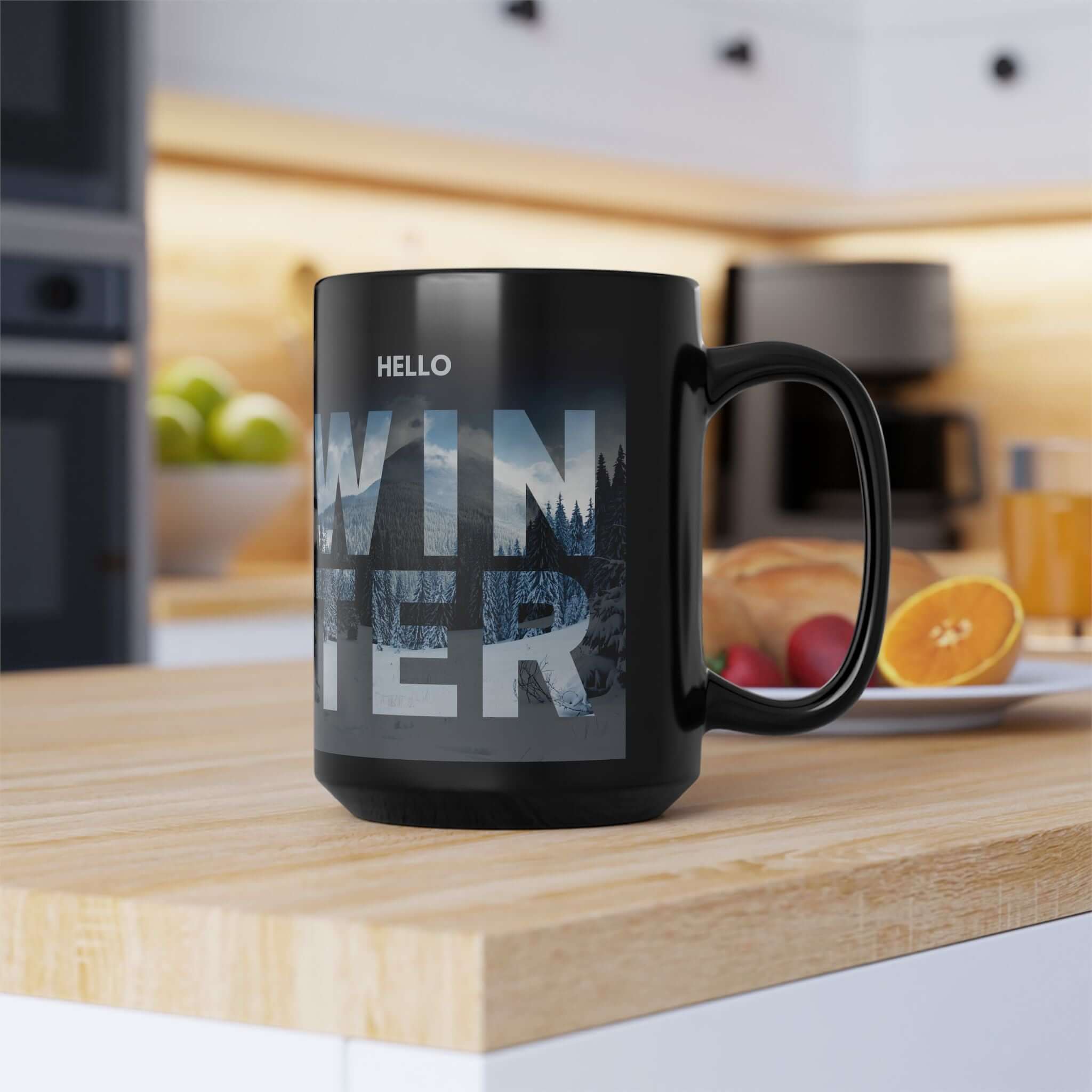 Hello Winter Ceramic Mug Mug Printify