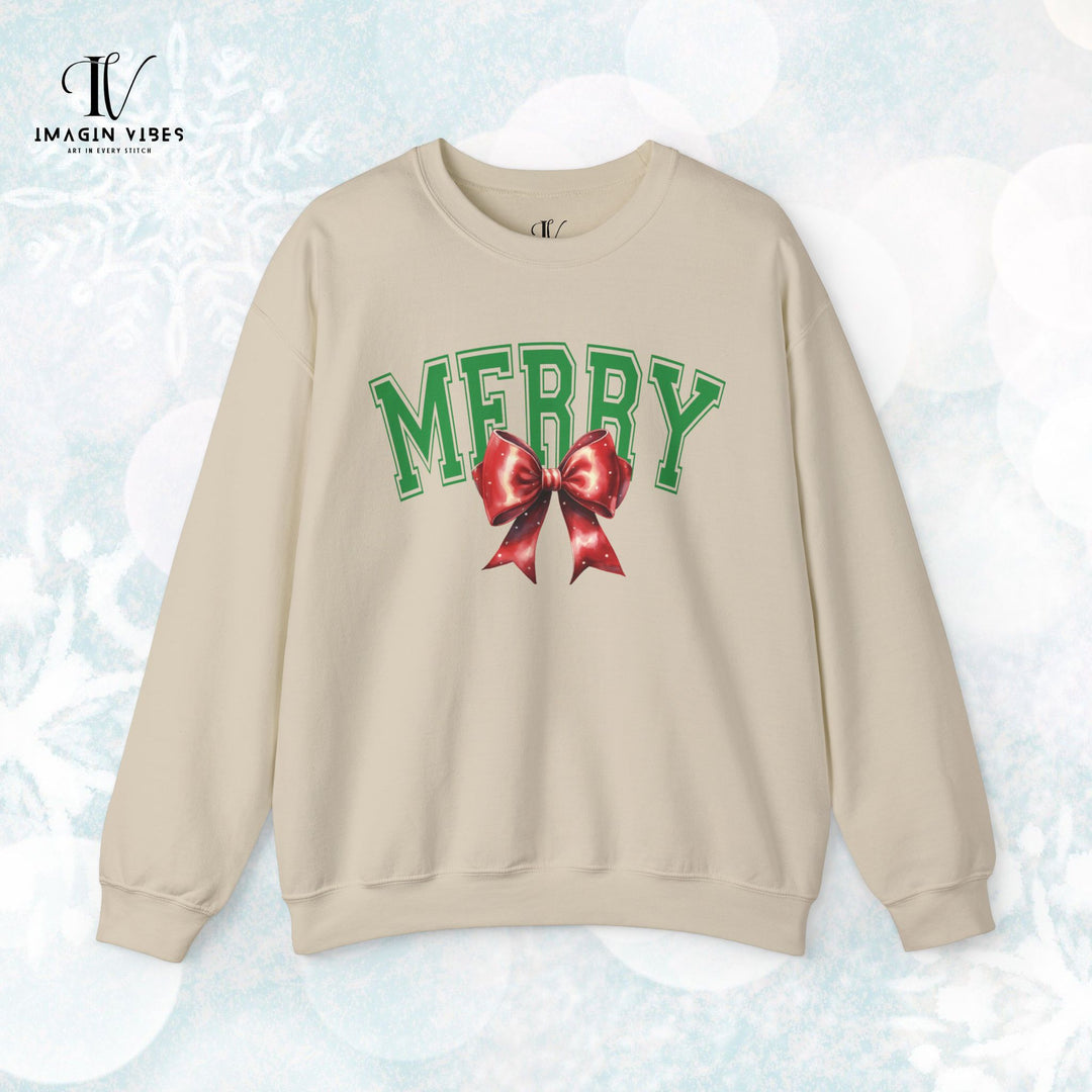 Merry Coquette Bow Christmas Sweatshirt