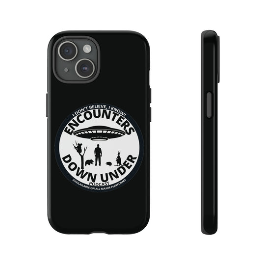 Encounters Down Under Podcast Tough Cases - Protect Your Tech with Podcast Swag Phone Case iPhone 15 Glossy 