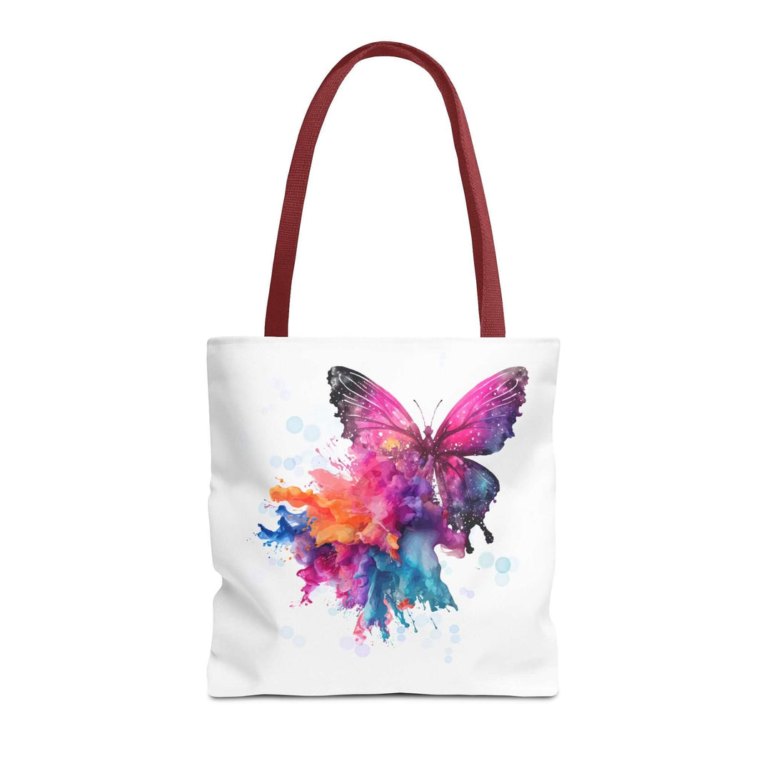 Watercolor Butterfly Tote Bag - Ethereal and Artistic Bags Printify 16" × 16'' Red