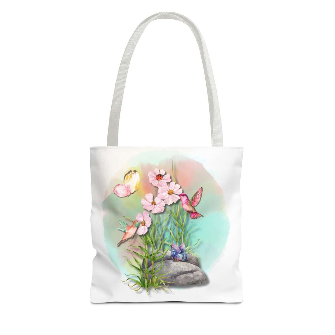 Spring Watercolor Nature-Inspired Tote Bag Bags Printify 13" × 13'' White