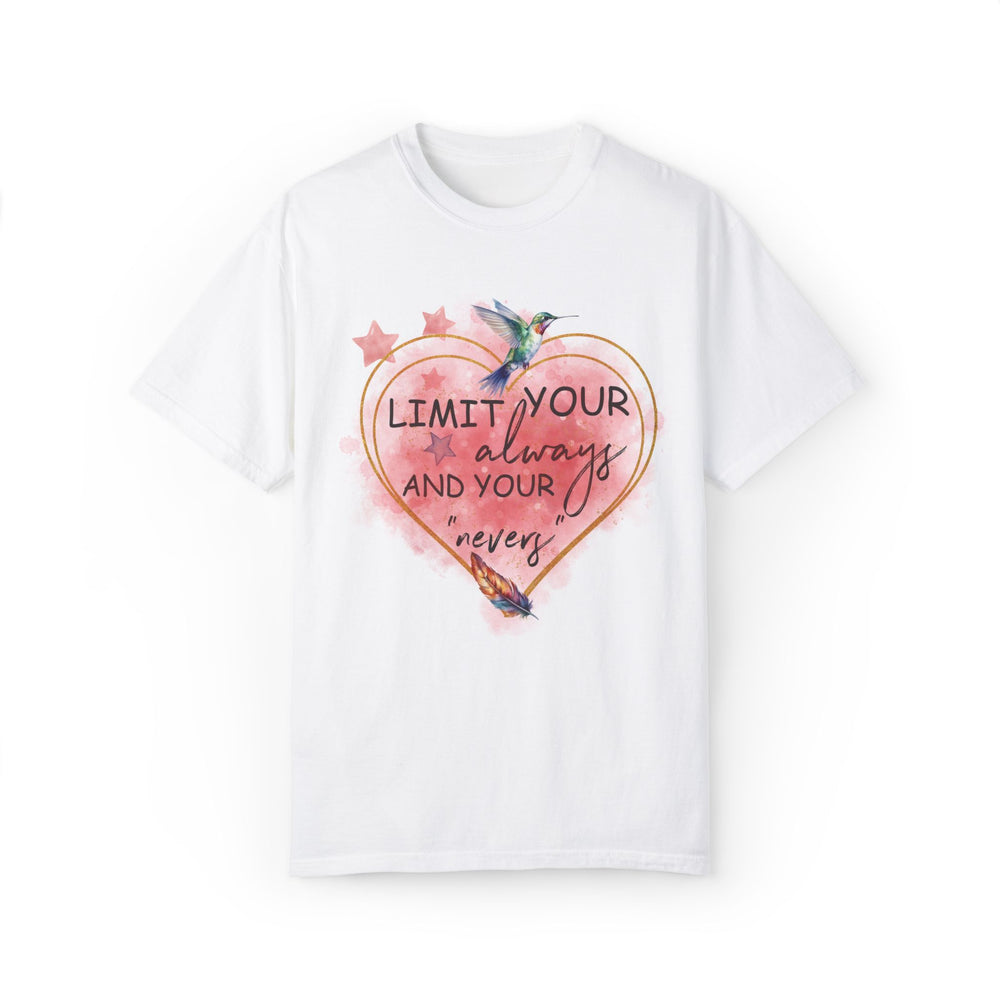 Motivational Watercolor T-Shirt - Limit Your Alwayses T-Shirt Printify White S