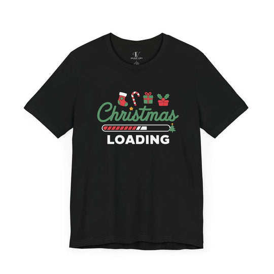 Christmas Loading Unisex Tee T-Shirt Printify Black XS