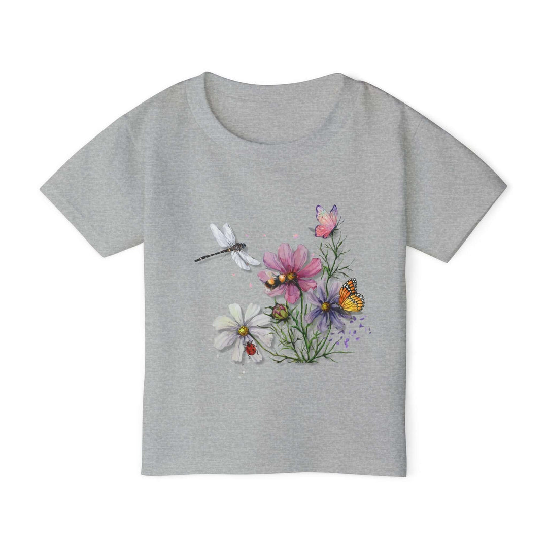 Toddler T-shirt Nature-Inspired Watercolor Flowers Kids clothes Printify Sport Grey 2T