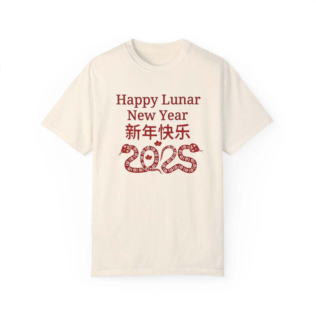 Lunar New Year Unisex T-shirt with Snake Symbol - 2025 T-Shirt Printify Ivory S