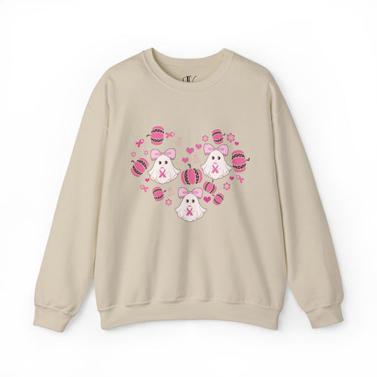 Ghosts and Pumpkins Breast Cancer Support Sweatshirt