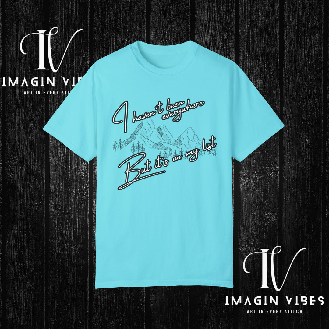ImaginVibes: Wanderlust List: World Traveler T-Shirt T-Shirt Lagoon Blue S 