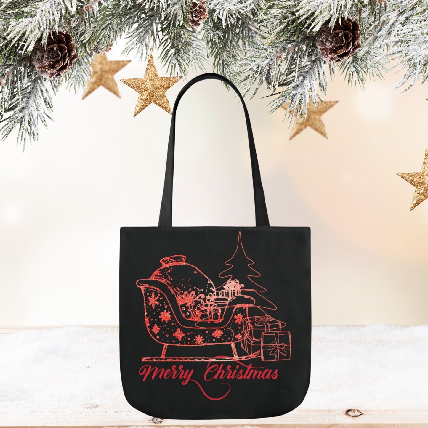 Christmas Tote Bag | Family Gift | Xmas Tree Stylish Carryall Accessories   