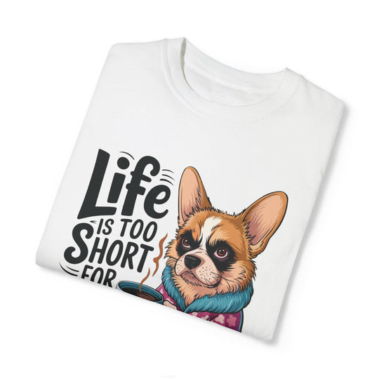 Cartoon Dog Coffee Lover T-shirt T-Shirt Printify