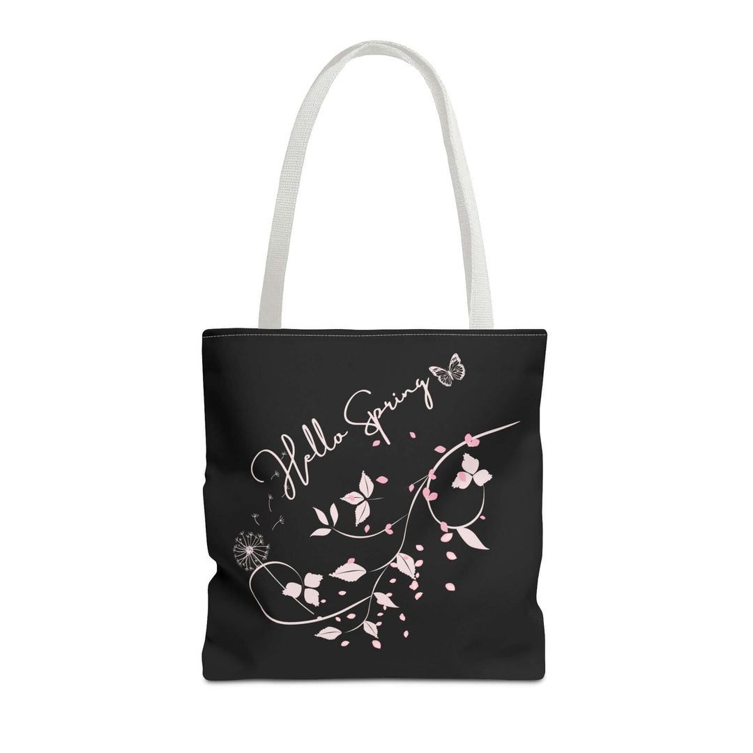 Spring Floral Tote Bag - Hello Spring Bags Printify 16" × 16'' White