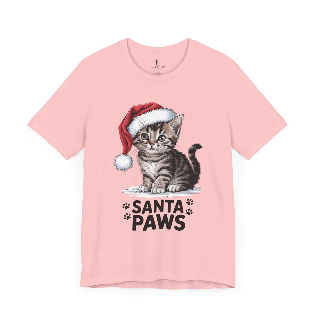 Santa Paws Tee T-Shirt Printify Pink XS