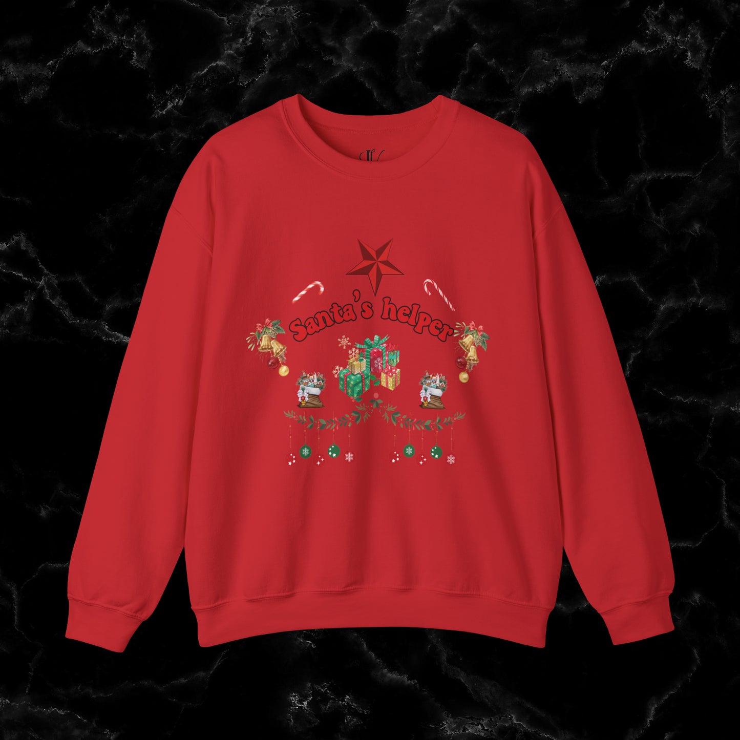 Santa Squad Shirt - Christmas Santa Helper Sweatshirt for Family Matching Christmas Sweatshirt S Red 
