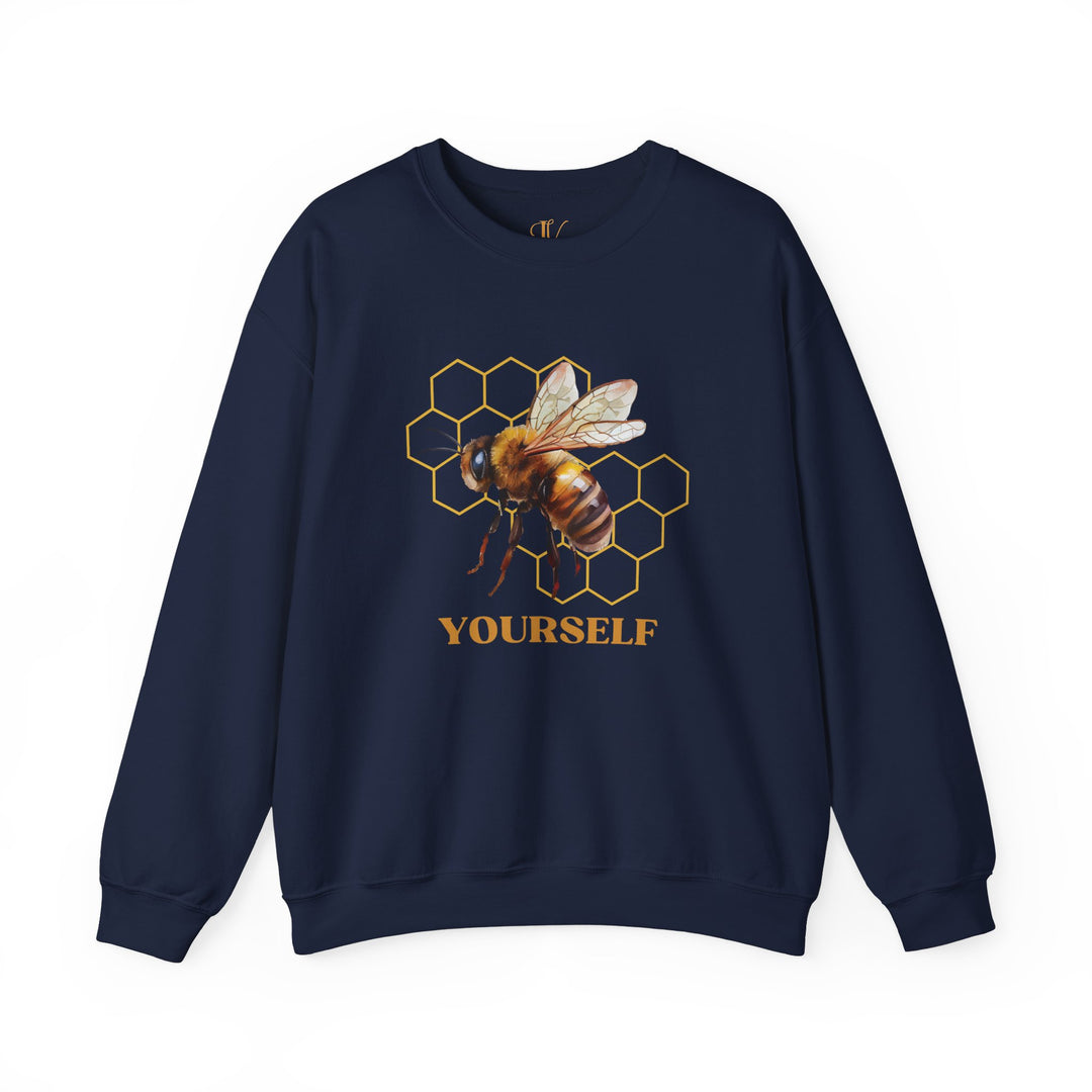 Bee Yourself Crewneck Sweatshirt Sweatshirt Printify S Navy