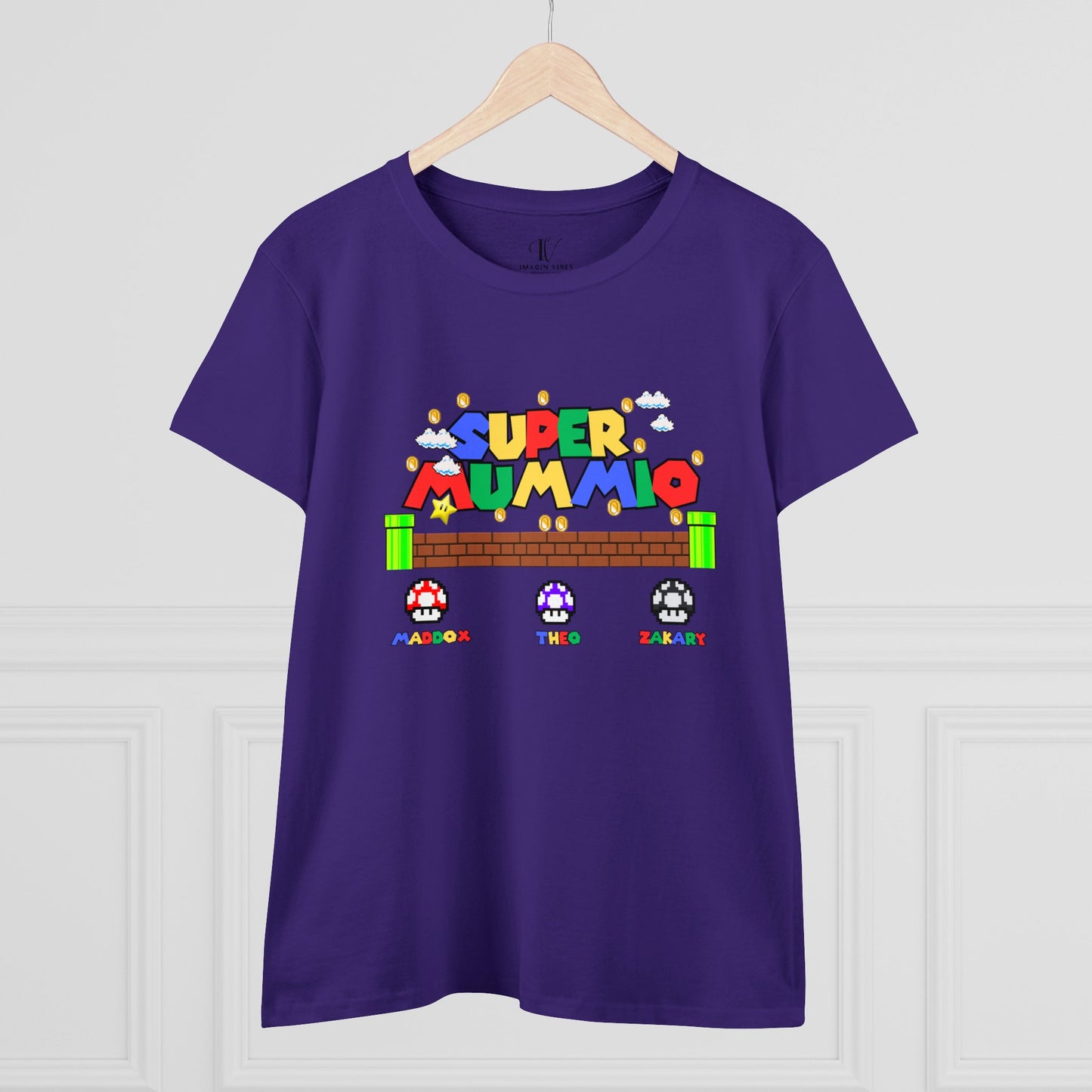 Personalized Super Mommio Shirt - Gift for Mom, Mother's Day Tee, Custom Mother Gift, Customizable Shirt - Super Mummio T-Shirt   