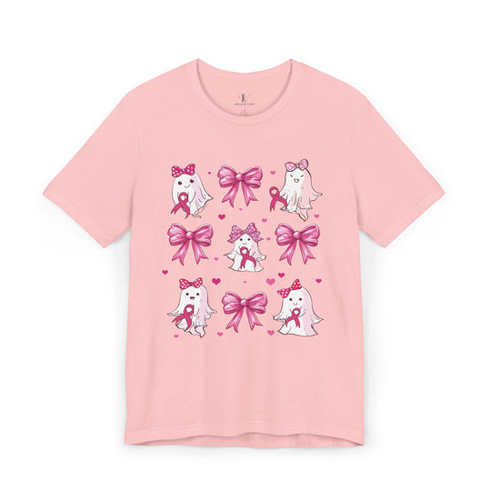 Ghosts and Pink Ribbons Cancer Support T-Shirt