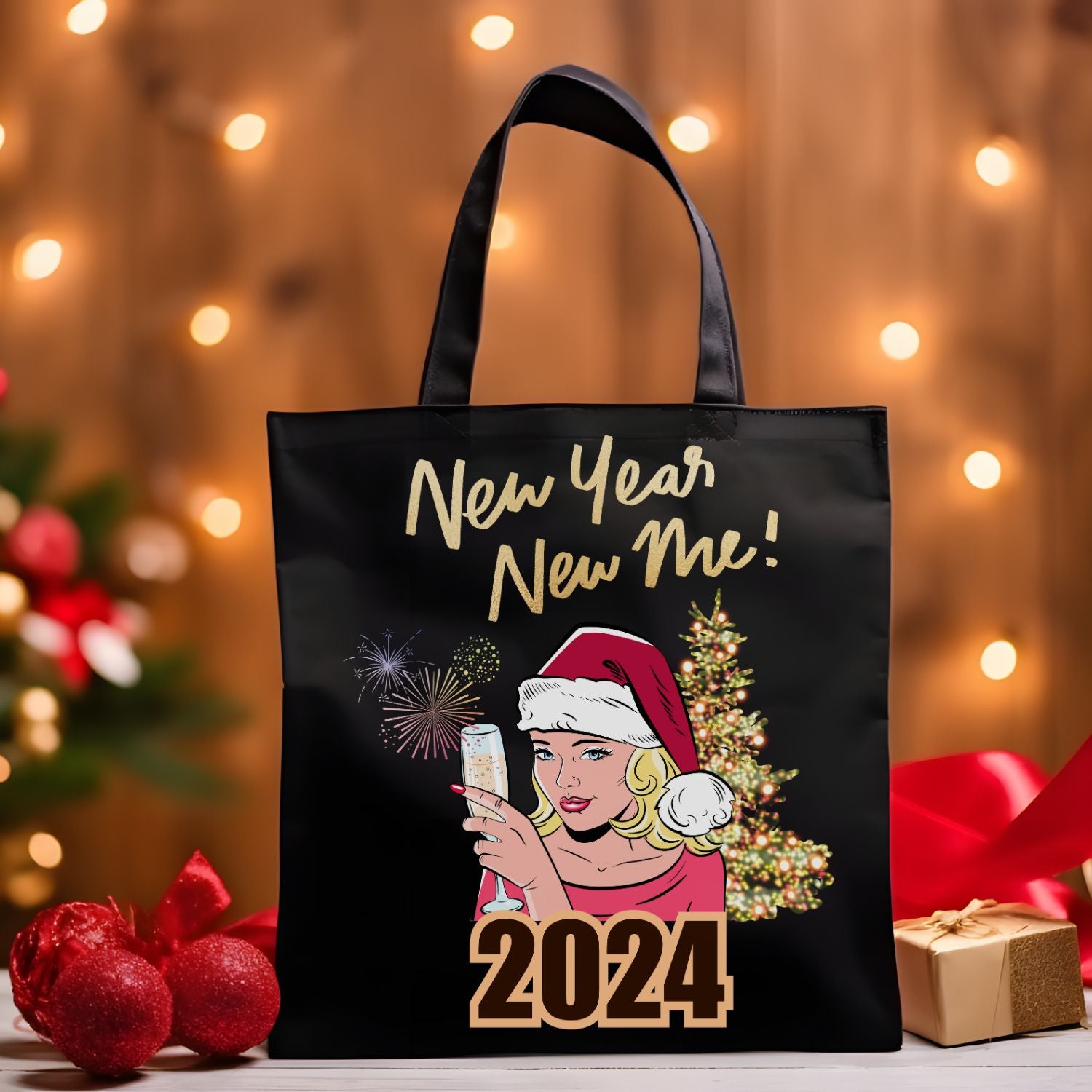 Magical New Year New Me Tote: Motivational, Inspirational, and Perfect for Resolutions and Christmas Family Moments Accessories   