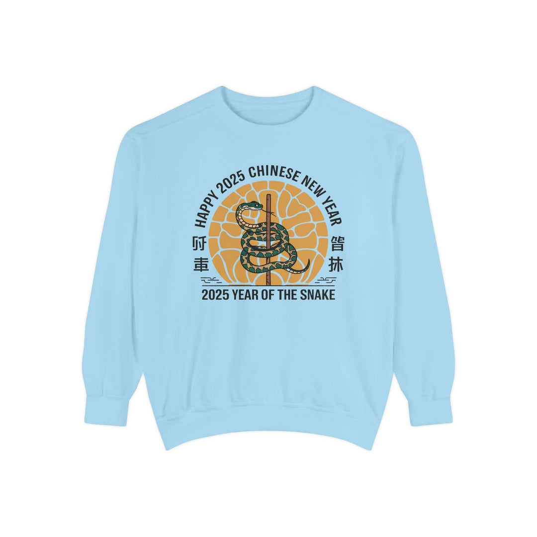 Chinese New Year 2025 Sweatshirt with Snake Sweatshirt Printify Chambray S