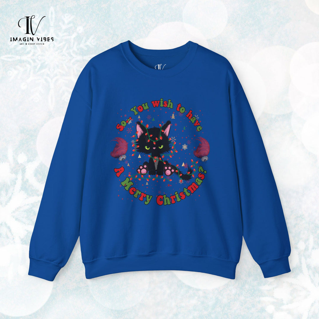 Merry Christmas Cat Sweatshirt