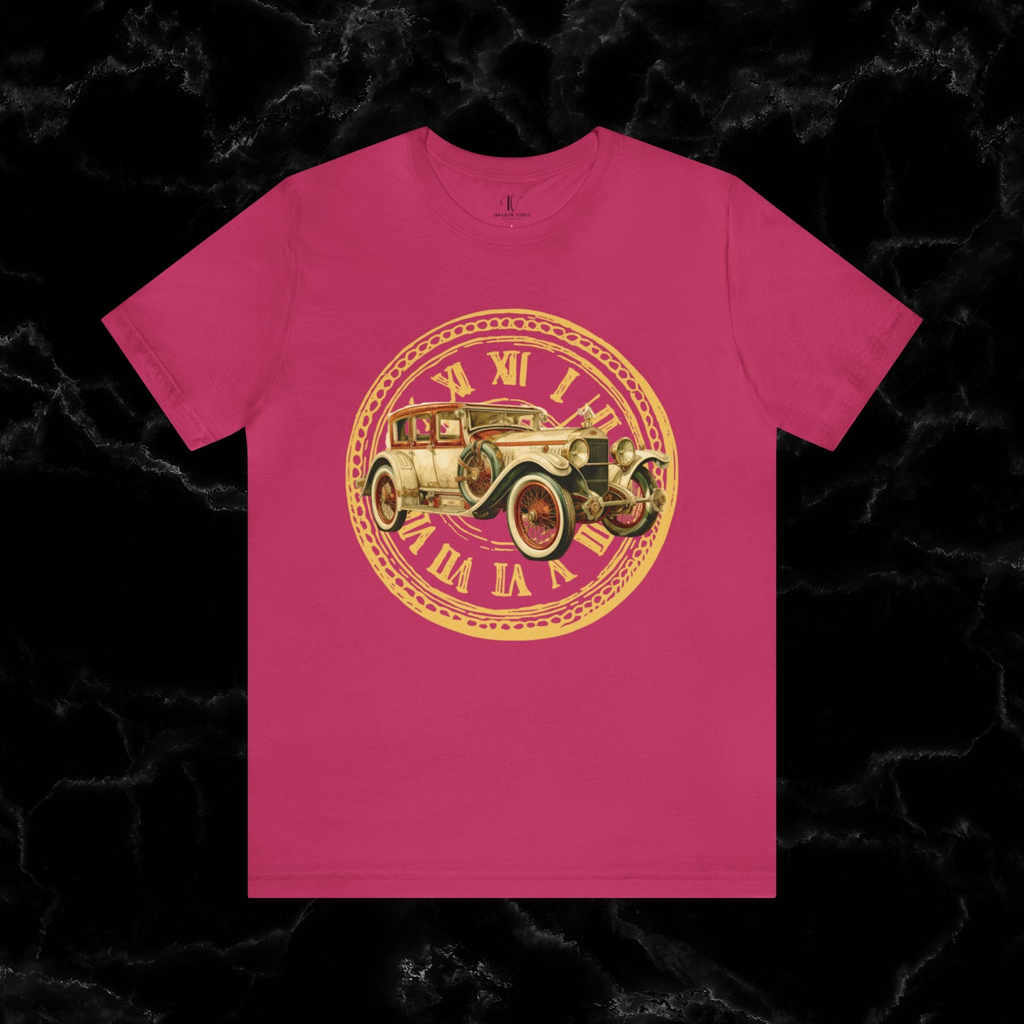 Vintage Car Enthusiast T-Shirt with Classic Wheels and Timeless Appeal T-Shirt Berry S 