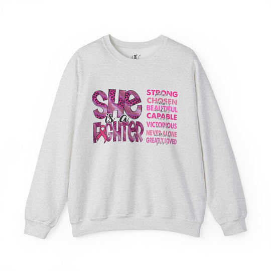 She is a Fighter Breast Cancer Awareness Sweatshirt