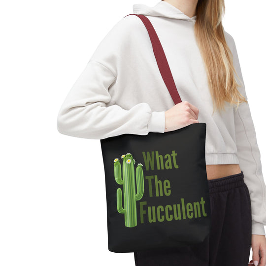 What The Fucculent Cactus Tote Bag — Funny Gardener Plant Lover Tote Bags Printify