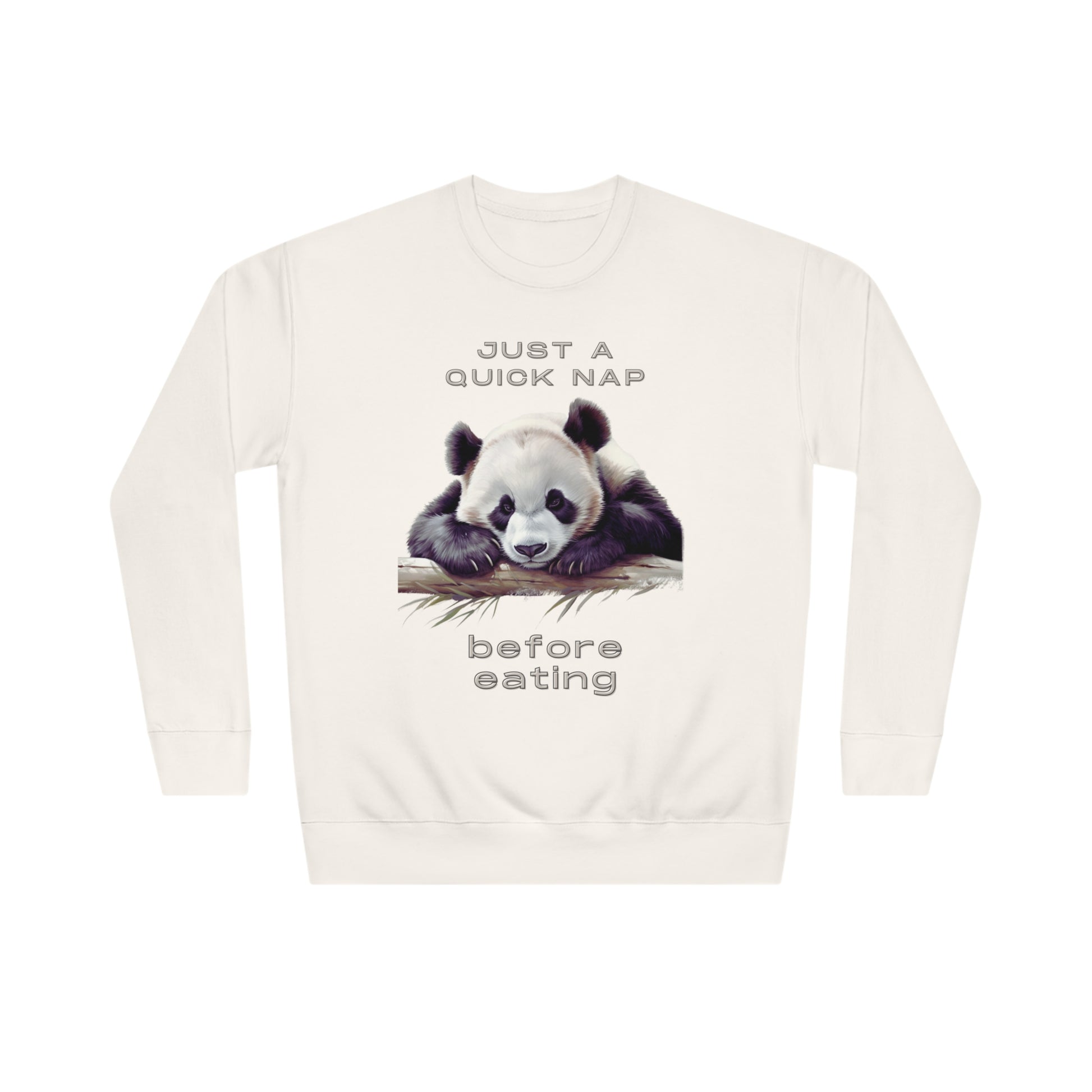 Lazy Panda Just a Quick Nap Sweatshirt | Embrace Cozy Relaxation | Funny Panda Sweatshirt Sweatshirt Bone L 