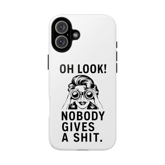 Phone Case - 'Oh Look Nobody Gives a Shit' Phone Case Printify iPhone 16 Plus Glossy