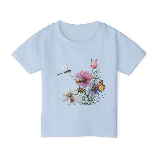 Toddler T-shirt Nature-Inspired Watercolor Flowers Kids clothes Printify Light Blue 2T