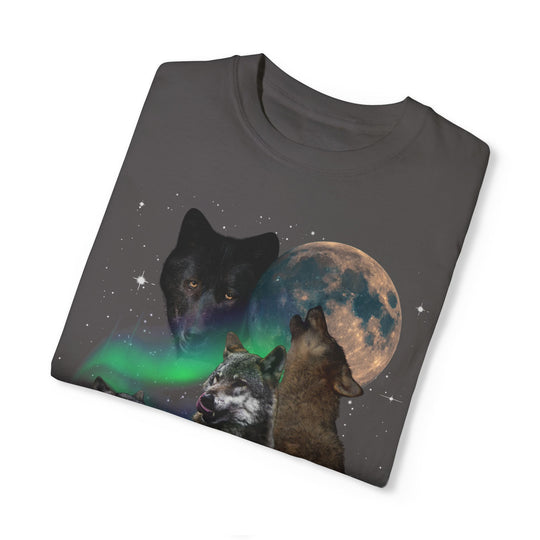 Wolf Moon Unisex T-shirt - Nature-Inspired, Mystic, Minimalist T-Shirt Printify