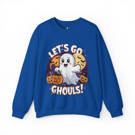 Let's Go Ghouls: Cute Halloween Sweatshirt Sweatshirt Printify S Royal