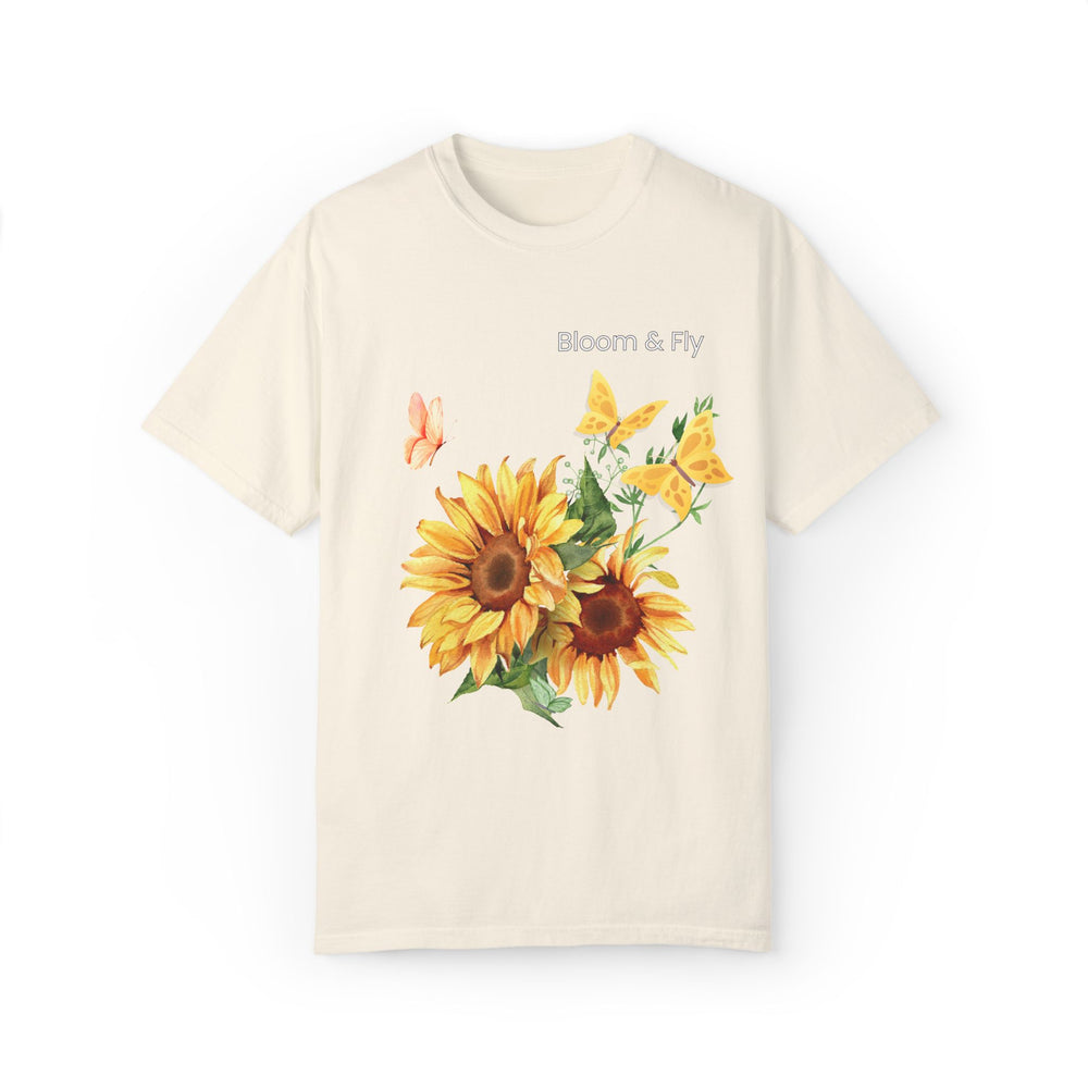 Sunflower T-shirt - Bloom & Fly Nature-Inspired Tee T-Shirt Printify Ivory S