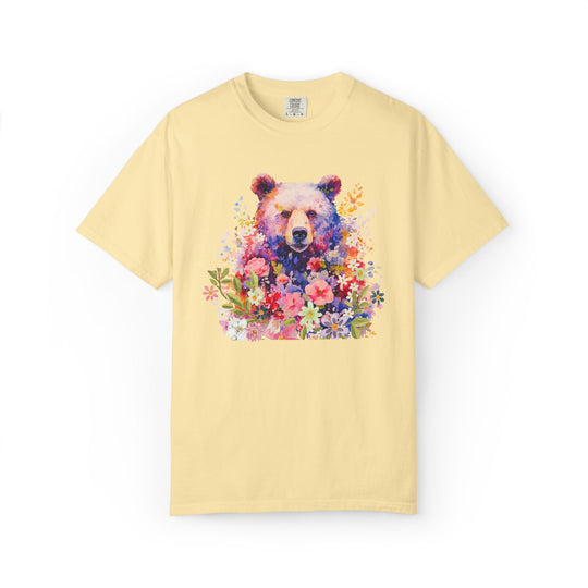 Nature-Inspired Bear Floral T-shirt T-Shirt Printify Banana S