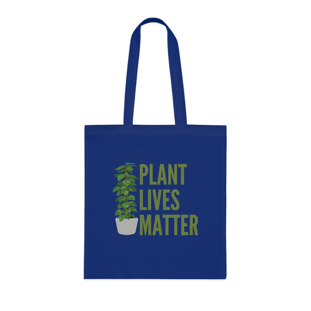 Plant Tote Bag - PLANT LIVES MATTER Graphic Bags Printify One size Royal Blue