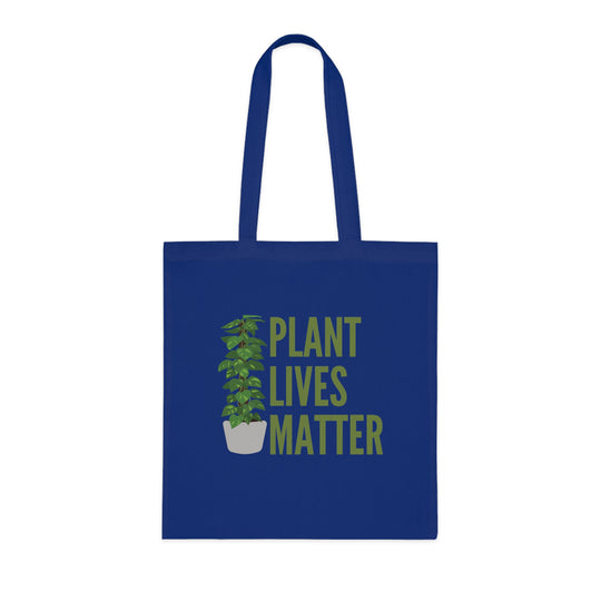 Plant Tote Bag - PLANT LIVES MATTER Graphic Bags Printify One size Royal Blue