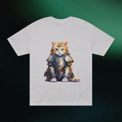Cat in Armor Classic Unisex Tee T-Shirt Athletic Heather S 