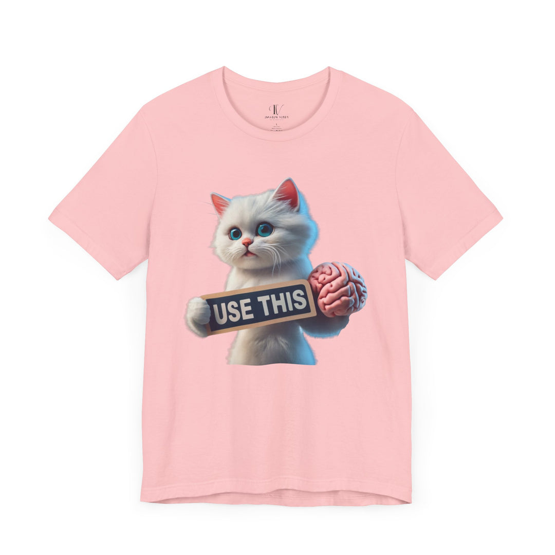 Kitten Brain Tee T-Shirt Printify Pink XS