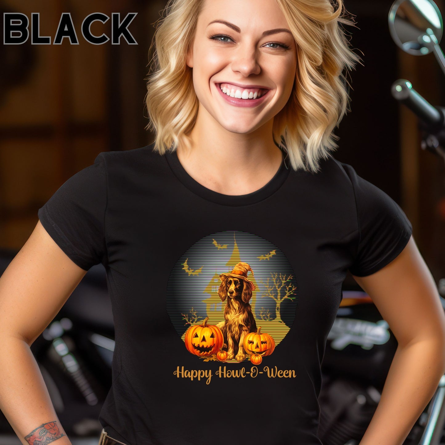Irish Setter Happy Howl-o-ween T-Shirt | Halloween Irish Setter - Irish Setter Gift T-Shirt   